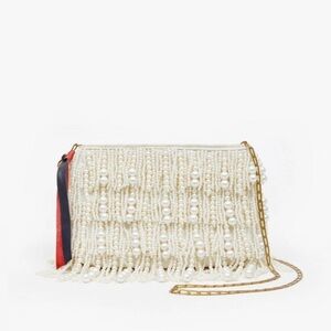 Clare V Estelle Pearl Waterfall String Clutch and or Crossbody